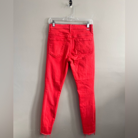 Mother Stunner‎ Ankle Fray - Red Jeans -  Play Date Size 27 - Picture 3 of 9